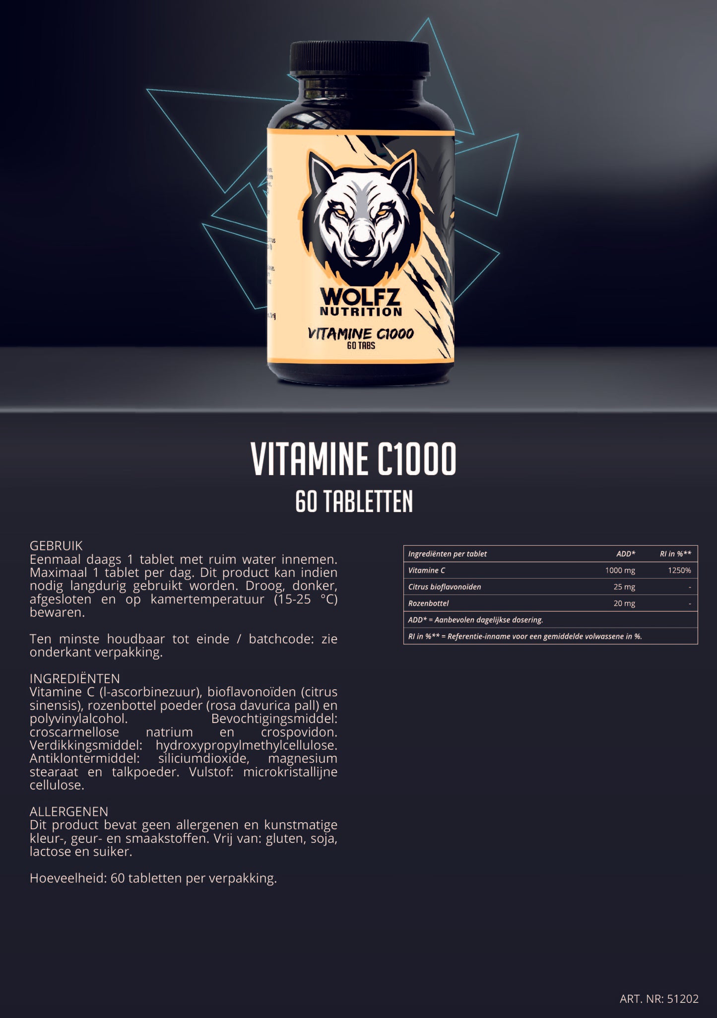 Vitamine C1000 - 60 Tabletten