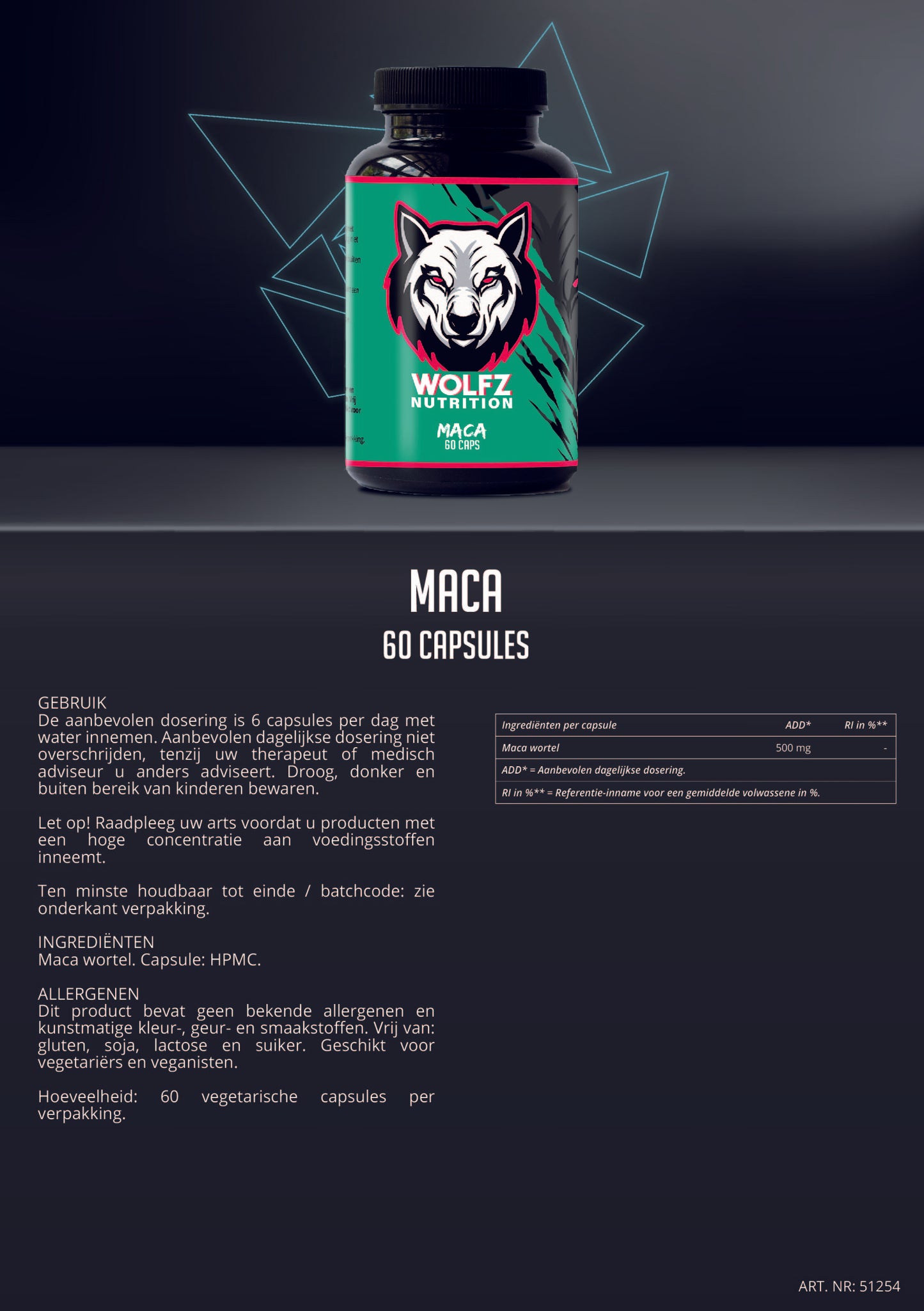 Maca - 60 Capsules