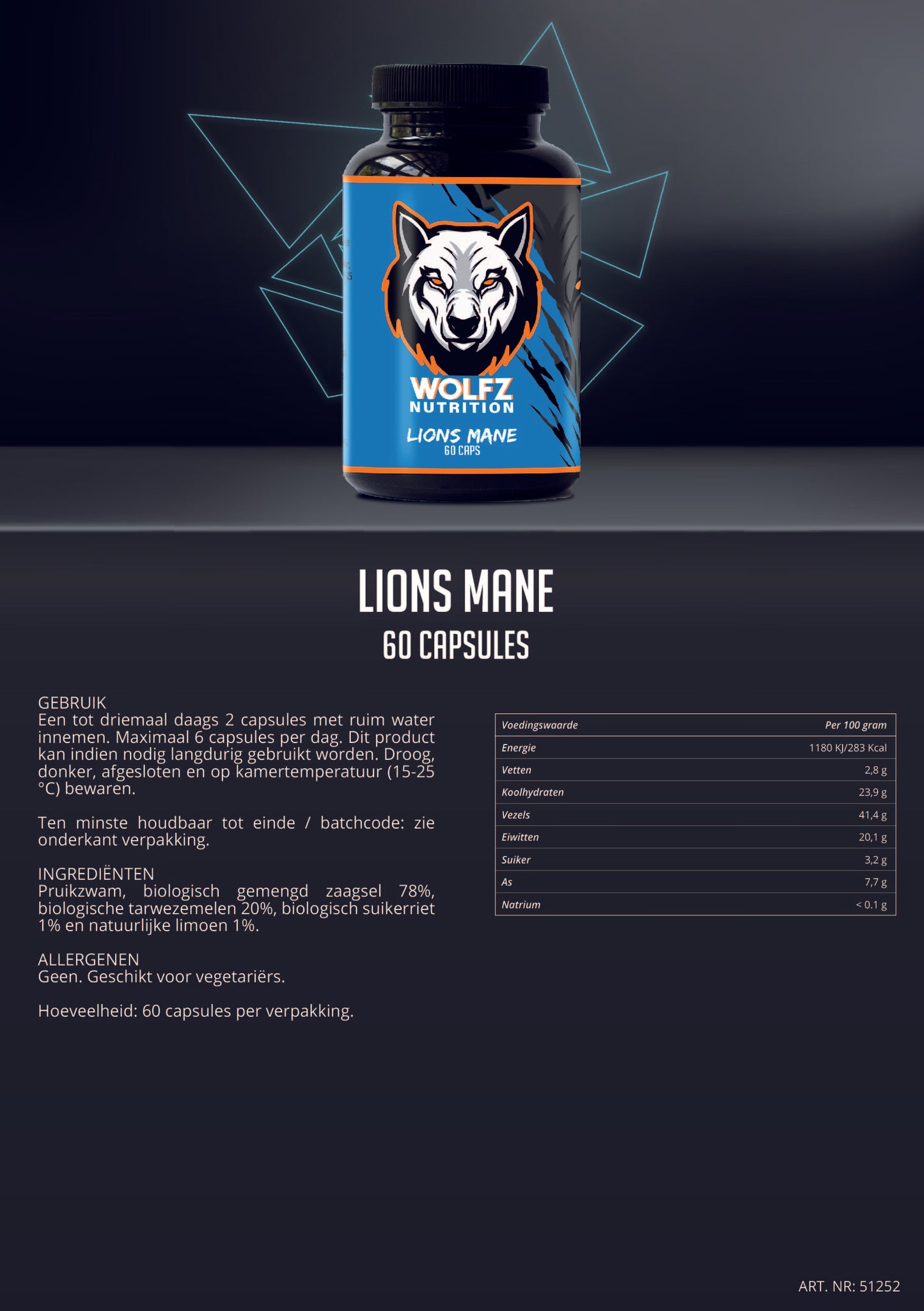 Lions Mane - 60 Capsules