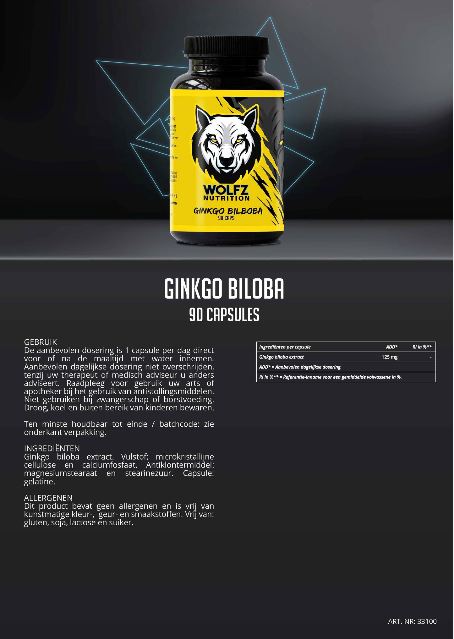 Ginkgo Bilboba - 90 Capsules